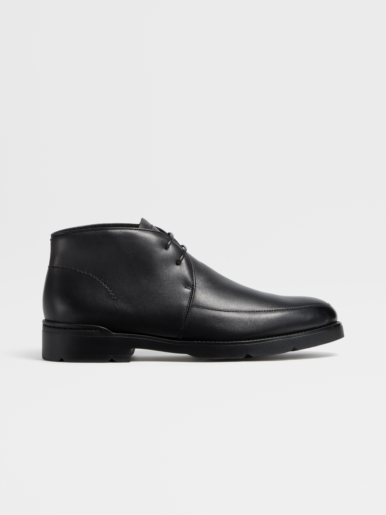 Black Leather Cortina Boots